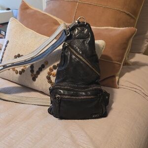 Bed Stu Audie Sling Bag In Black Lesther. Great Condition. Make Me An Offer.